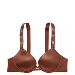 NWOT Victoria secret brown very sexy shine strap smooth push up bra 34C